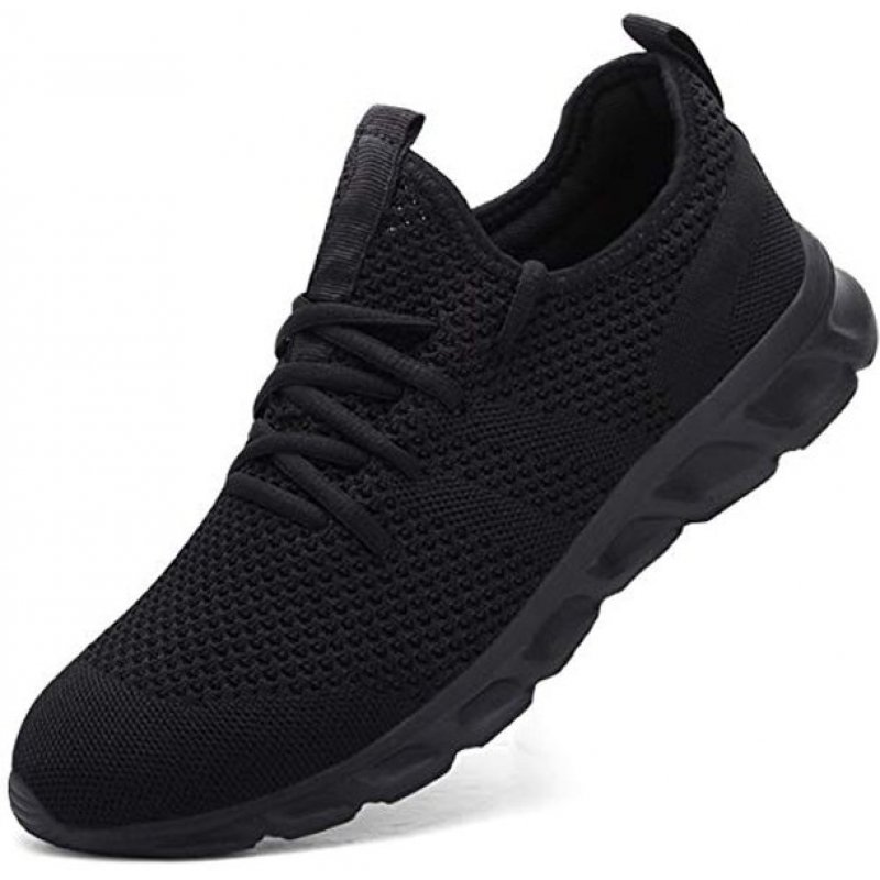 Damyuan Mens Lightweight Athletic Running Walking Gym Shoes Casual Sports Shoes Fashion Sneakers Walking Shoes Black