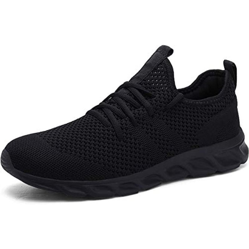 Damyuan Mens Lightweight Athletic Running Walking Gym Shoes Casual Sports Shoes Fashion Sneakers Walking Shoes Black