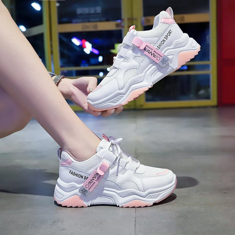 Women's 2021 spring and summer new breathable sports shoes female students white shoes women